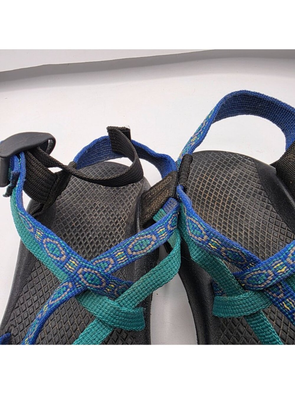 Chaco ZX2 Vibram Yampa Unaweep Womens Size 9 Black Blue Green Outdoor Sandals - Picture 9 of 13